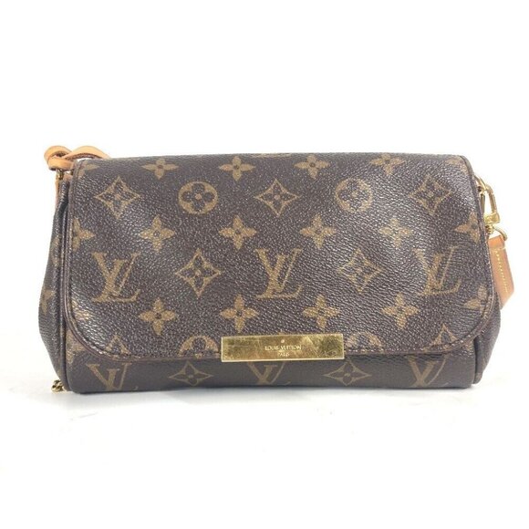 LOUIS VUITTON M40717 Monogram Favorit PM 3WAY Handbag Clutch Bag Shoulder Bag - Picture 1 of 13